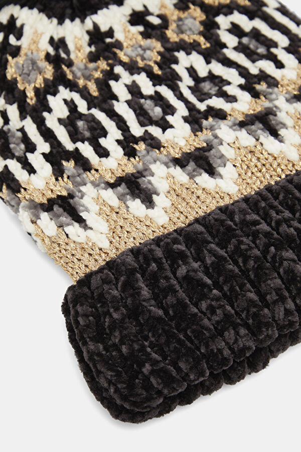 Black Patterned Beret 3