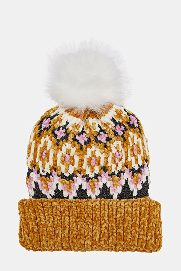 Multicolor Design Filled Beret