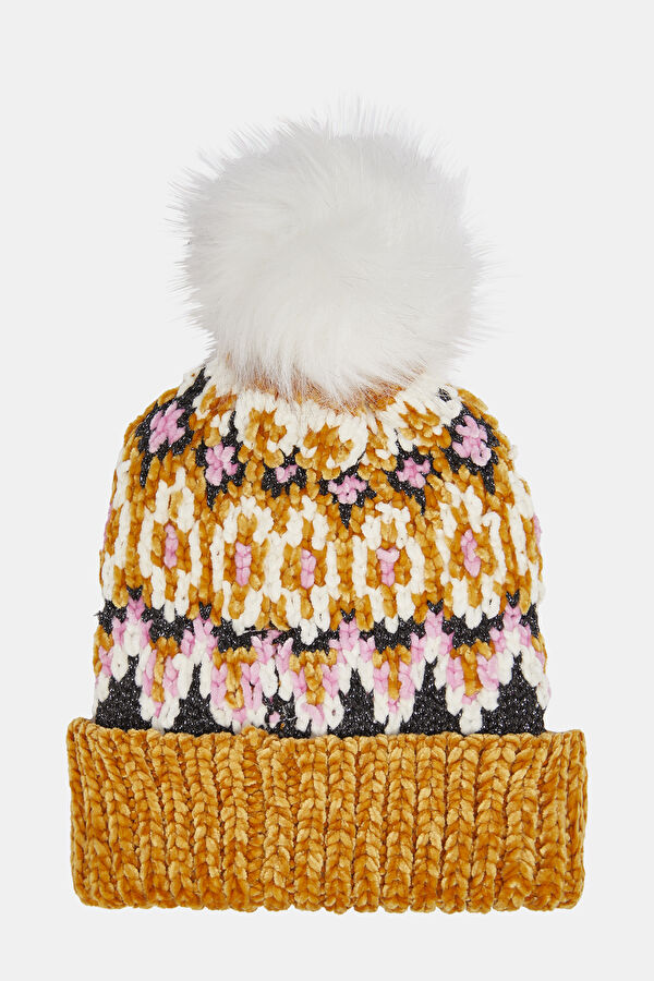 Multicolor Design Filled Beret 2