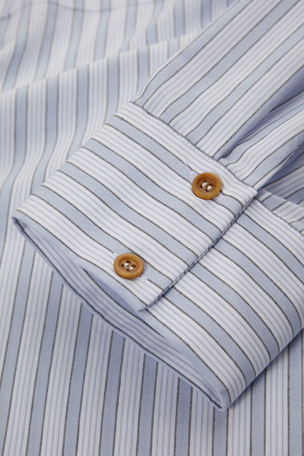 Women's Shirt with Blue Striped Pattern 4