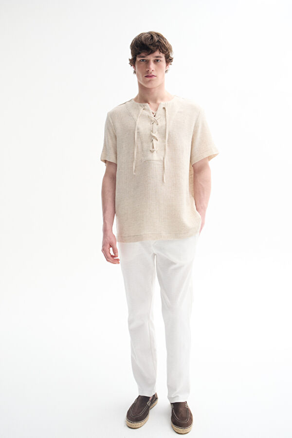 Relax Fit Natural Crew Neck Men's Shirt 2