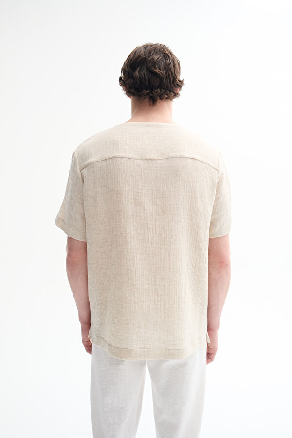 Relax Fit Natural Crew Neck Men's Shirt 3