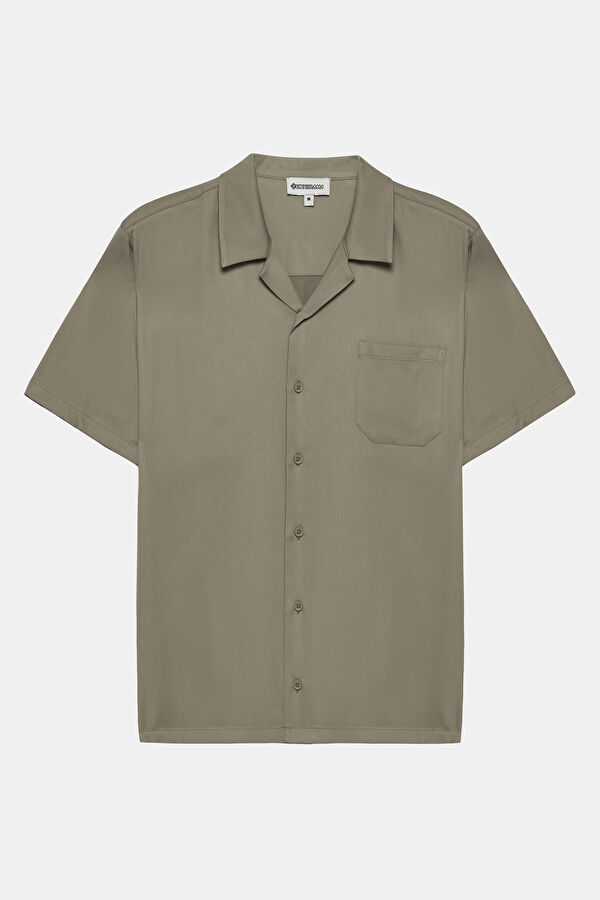 Khaki Resort Collar Shirt