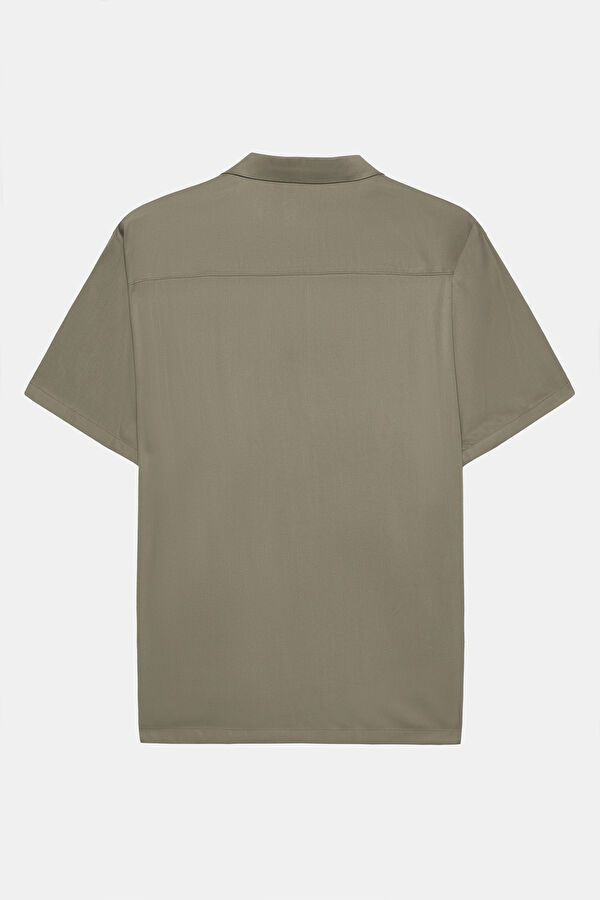 Khaki Resort Collar Shirt 2