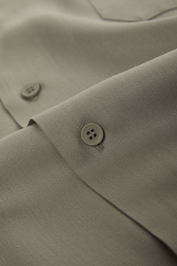 Khaki Resort Collar Shirt 4