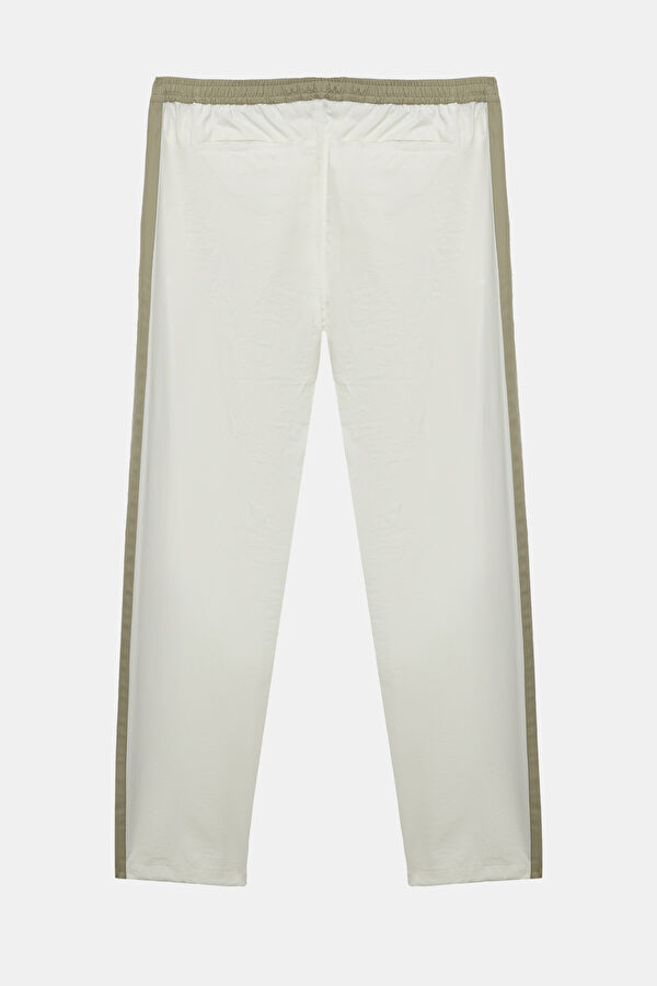 Relax Fit Ecru Wide Leg Men's Trousers 4