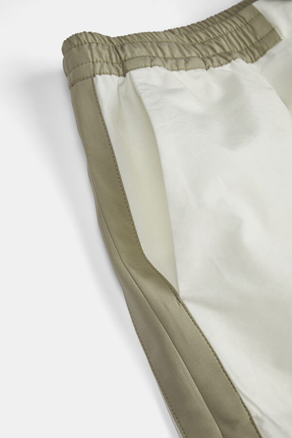 Relax Fit Ecru Wide Leg Men's Trousers 6