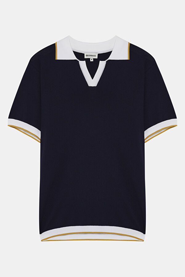 Lacivert Polo Yaka T-Shirt