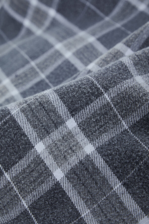 Relax Fit Blue Plaid Men's Shirt 6