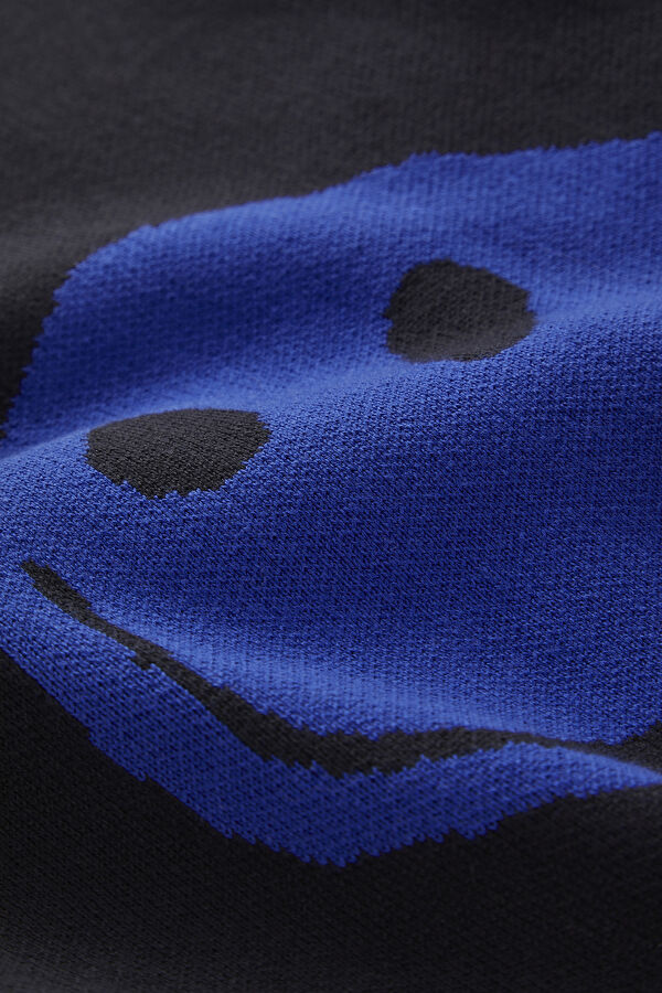 Siyah Relax Kalıp Bisiklet Yaka Erkek Sweatshirt 5