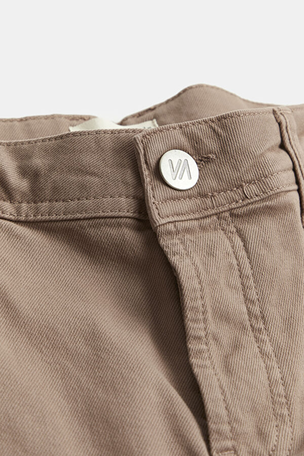 Light Brown Slim Fit Organic Cotton Men's Trousers 5
