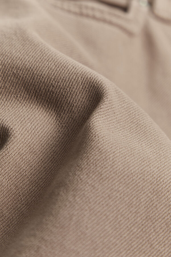 Light Brown Slim Fit Organic Cotton Men's Trousers 7