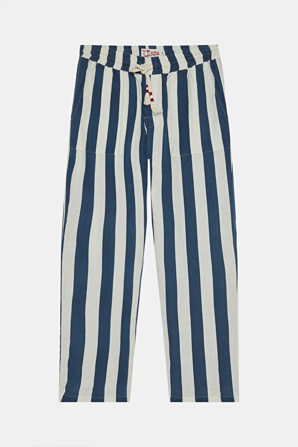 Mavi Straight Keten Erkek Pantolon 3