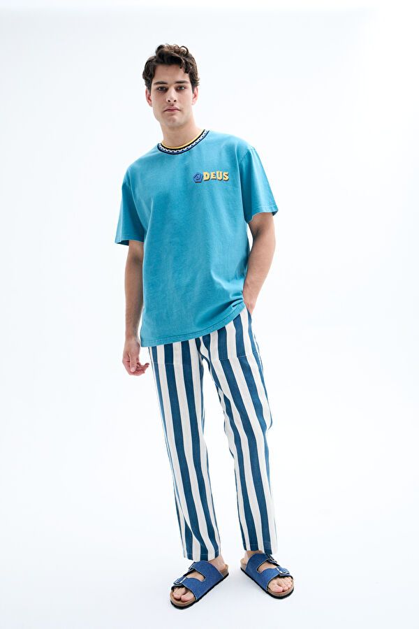Mavi Straight Keten Erkek Pantolon