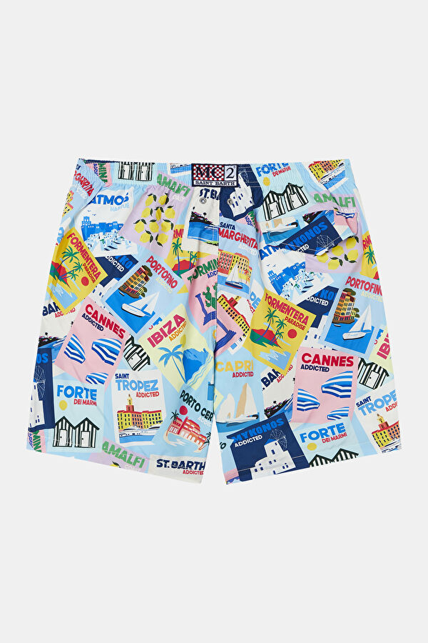 Colorful Patterned Elastic Men's Swimsuit 2