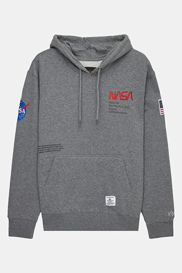 Grey Printed Hoodie Sweatshirt 4