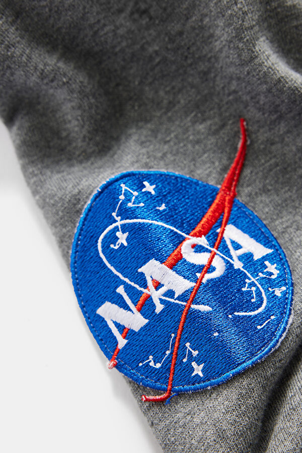 Grey Printed Hoodie Sweatshirt 8