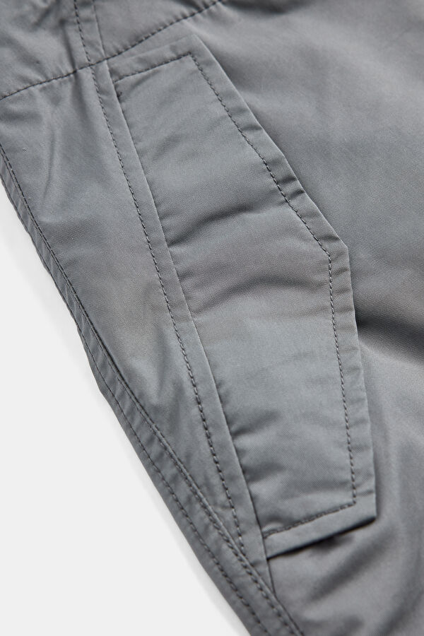 Relax Fit Grey Wide Leg Men's Trousers 7