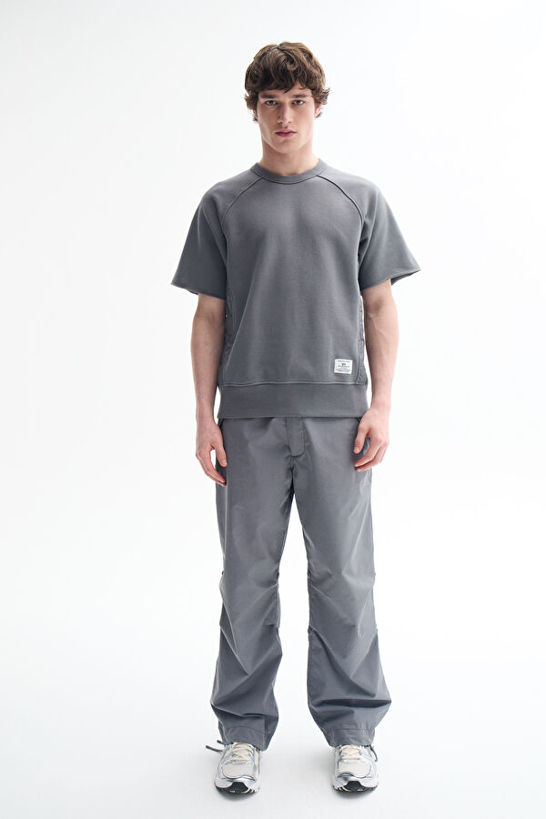 Relax Fit Grey Wide Leg Men's Trousers