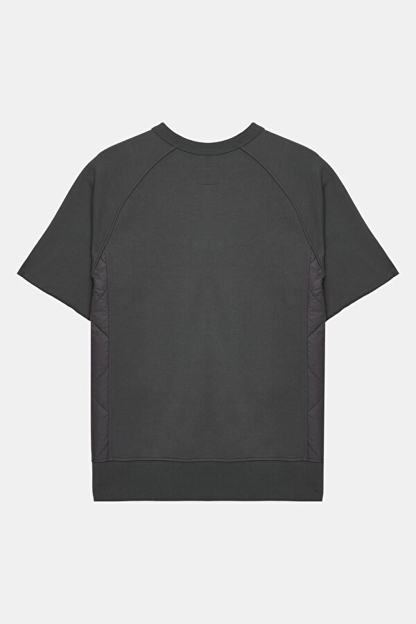Gri Bisiklet Yaka Erkek Sweatshirt 5