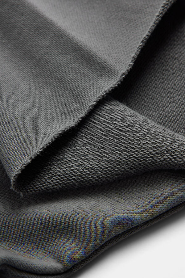 Gri Bisiklet Yaka Erkek Sweatshirt 8