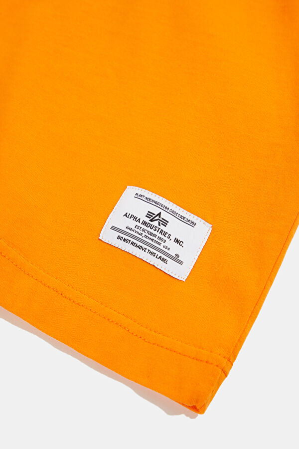 Orange Crew Neck Printed T-Shirt 4