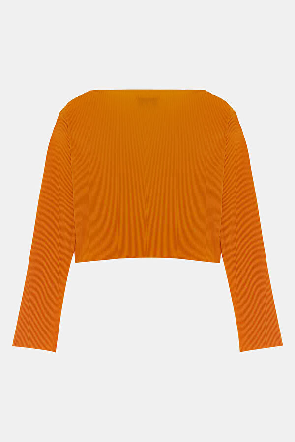 Orange Bicycle Collar Blouse 5
