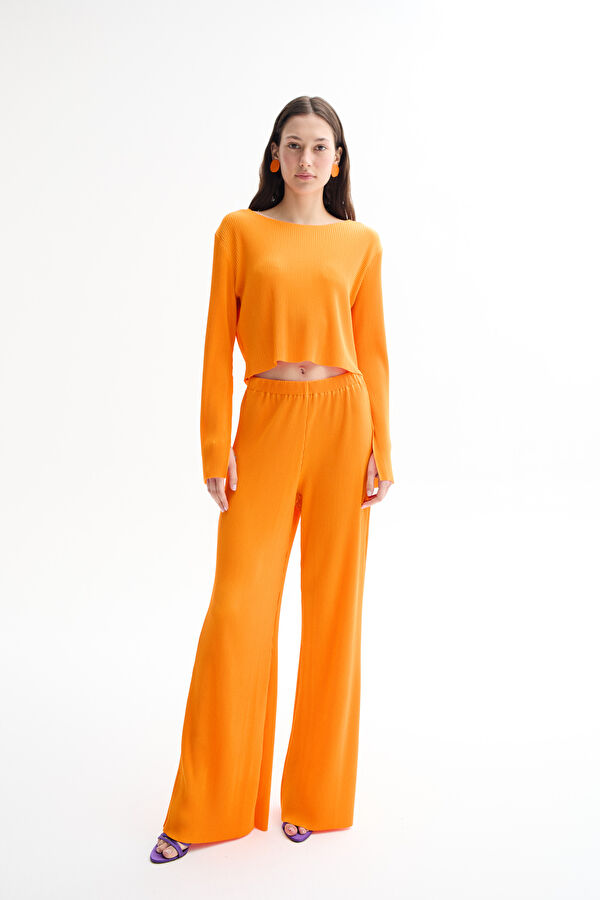 Orange Bicycle Collar Blouse 3