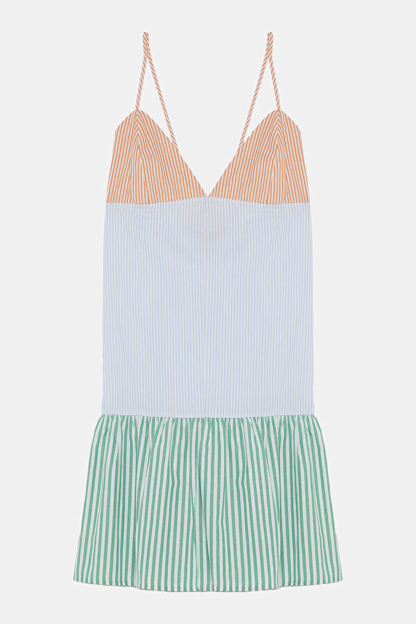 Colorful Striped Mini Dress for Women 3