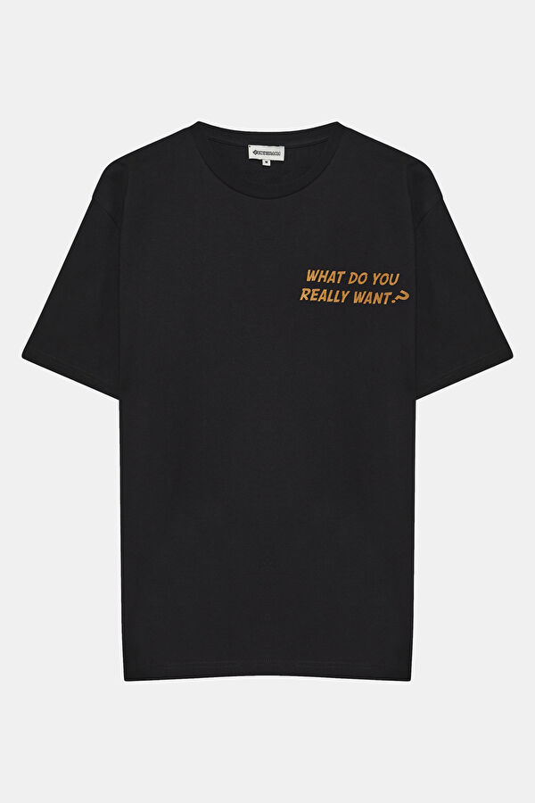 Black Printed Bicycle Collar Tshirt 4