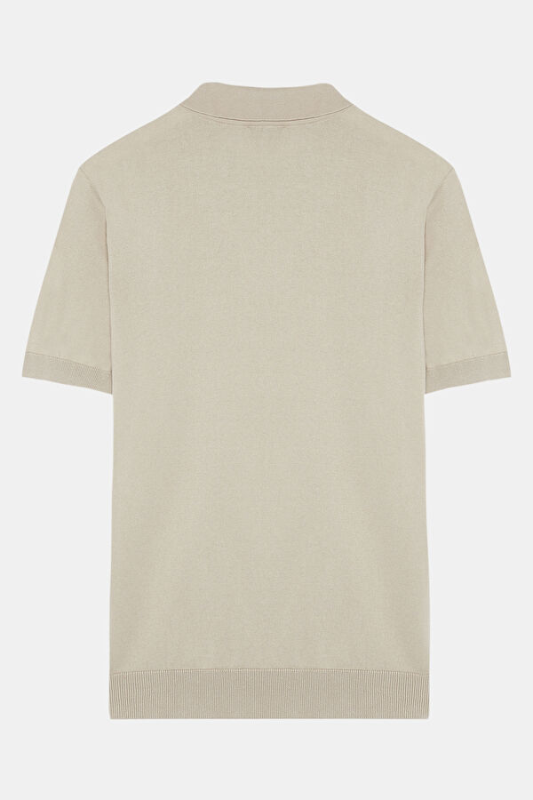 Polo Yaka Bej T-Shirt 2