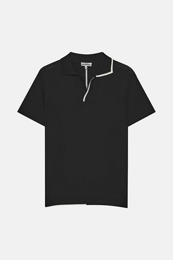 Siyah Polo Yaka T-Shirt