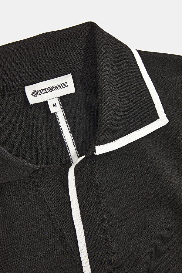 Siyah Polo Yaka T-Shirt 3