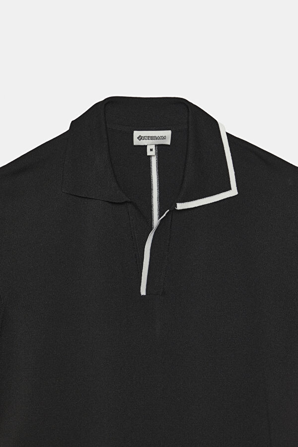 Siyah Polo Yaka T-Shirt 6