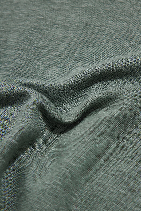 Relax Kalıp Haki Bisiklet Yaka Erkek T-Shirt 4
