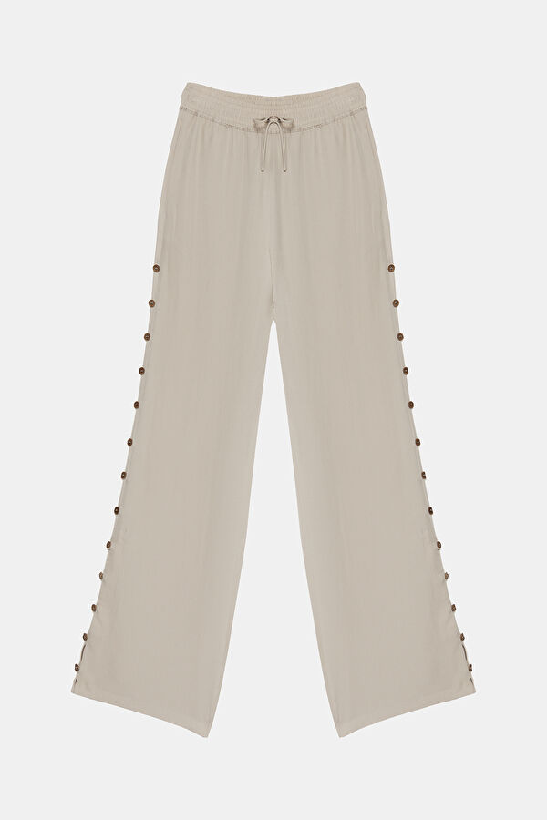Stone Wide Leg Women's Trousers