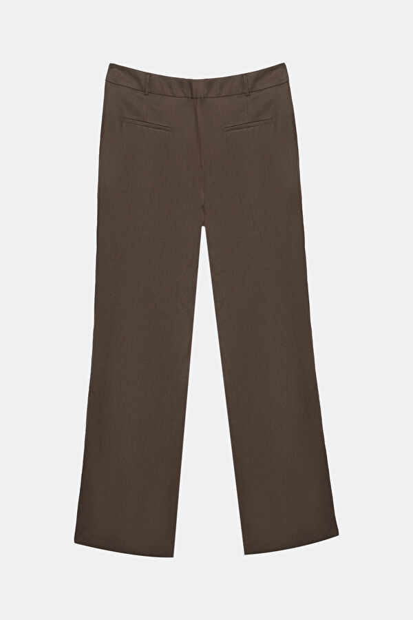 Coffee Wide Leg Women's Trousers 2