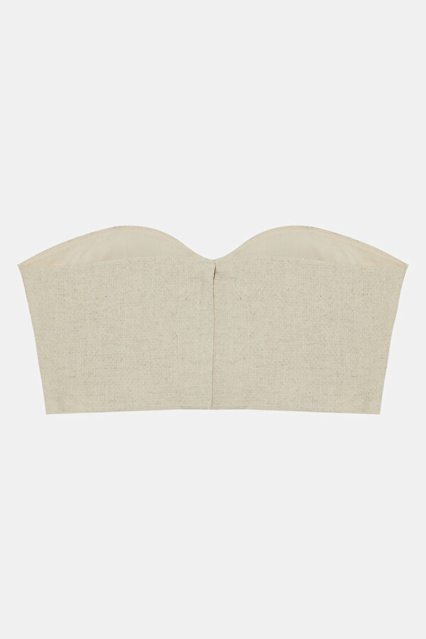 Beige Strappy Women's Blouse 2