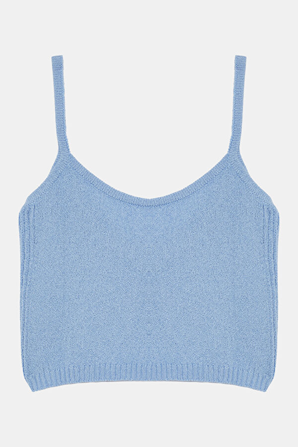 Blue Strappy Women's Blouse