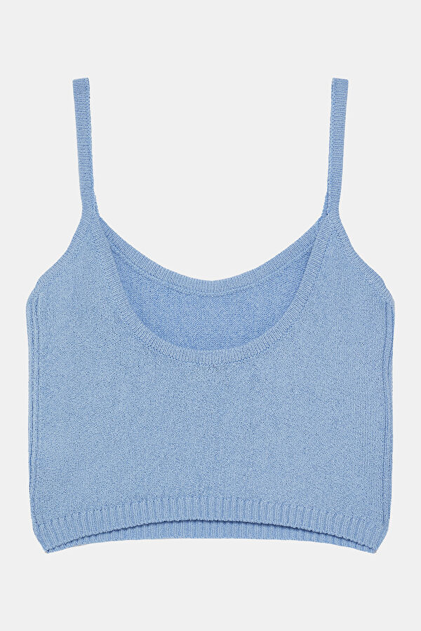 Blue Strappy Women's Blouse 2