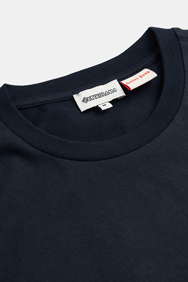 Navy Blue Printed Tshirt 4
