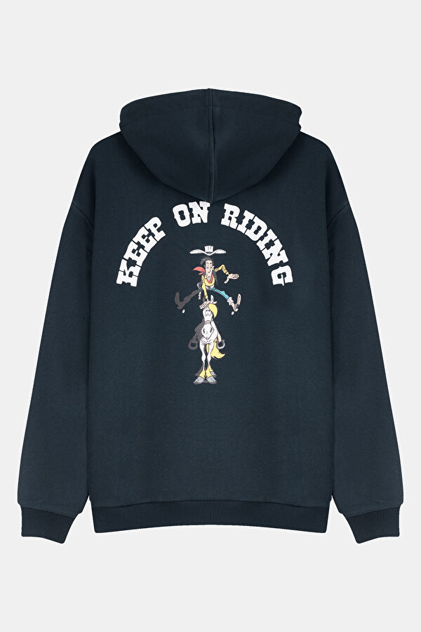 Lacivert Kapuşonlu Sweatshirt 2
