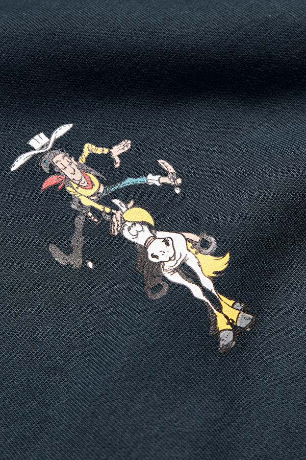 Lacivert Kapuşonlu Sweatshirt 3