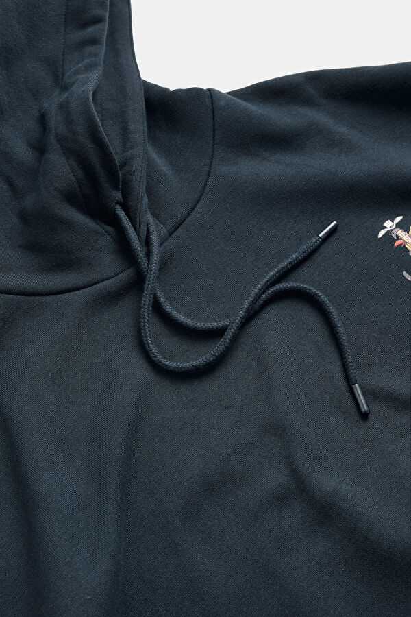 Lacivert Kapuşonlu Sweatshirt 4