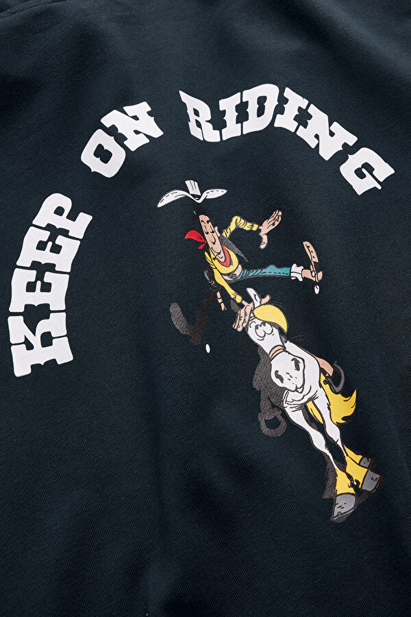 Lacivert Kapuşonlu Sweatshirt 6