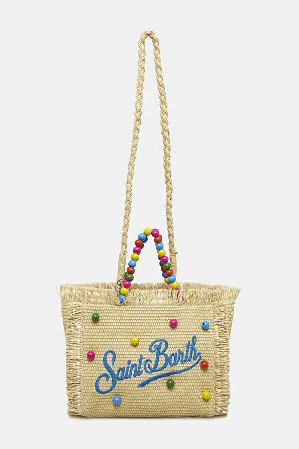 Colette Straw Bej Desenli Çanta 2