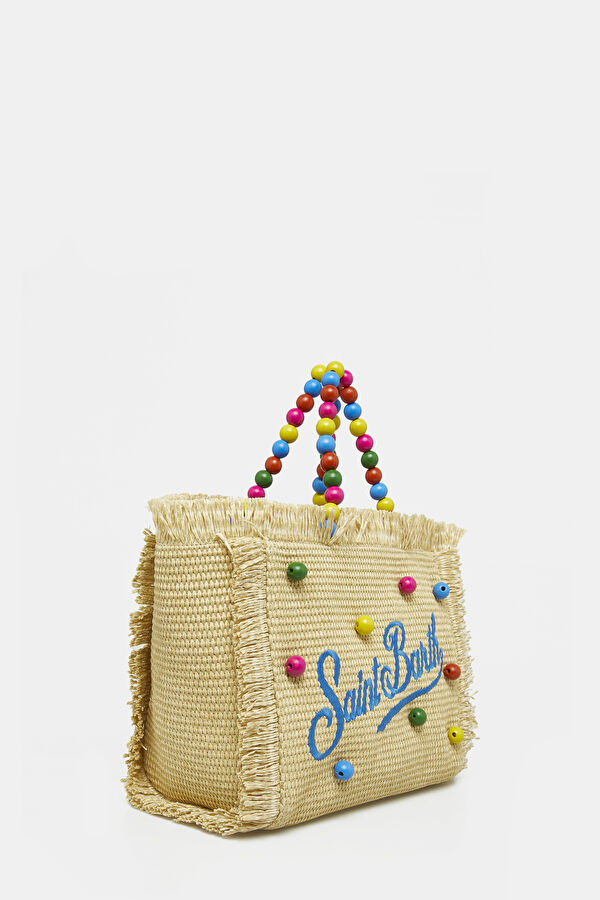 Colette Straw Bej Desenli Çanta 3