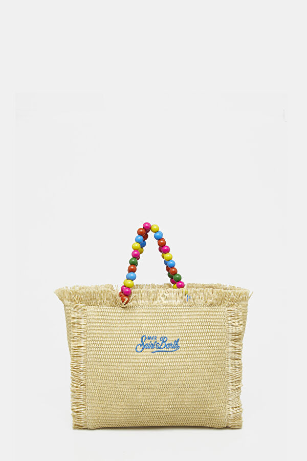 Colette Straw Bej Desenli Çanta 4