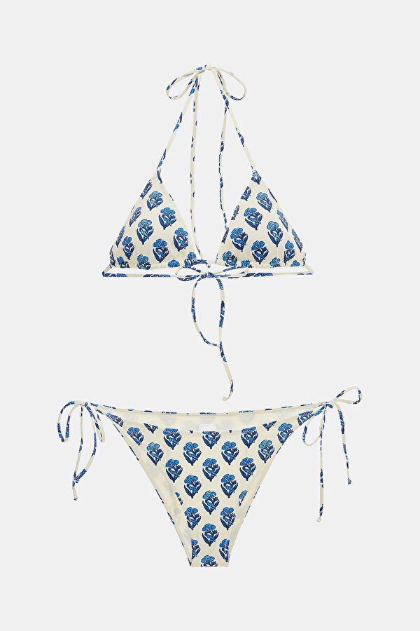 Beyaz Desenli Bikini
