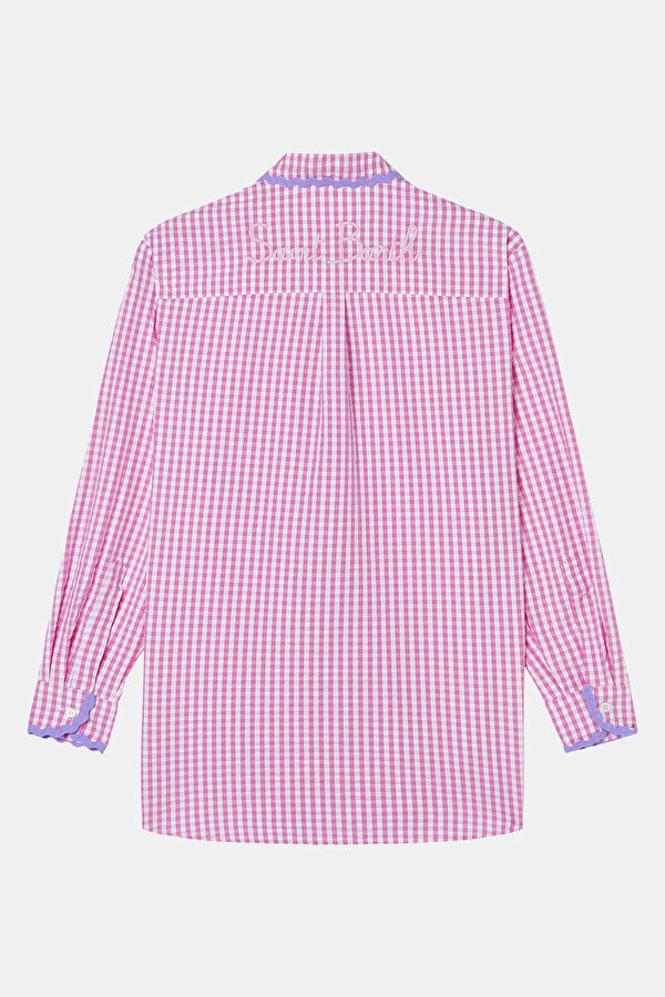 Pembe Ekose Hakim Yaka Gömlek 2